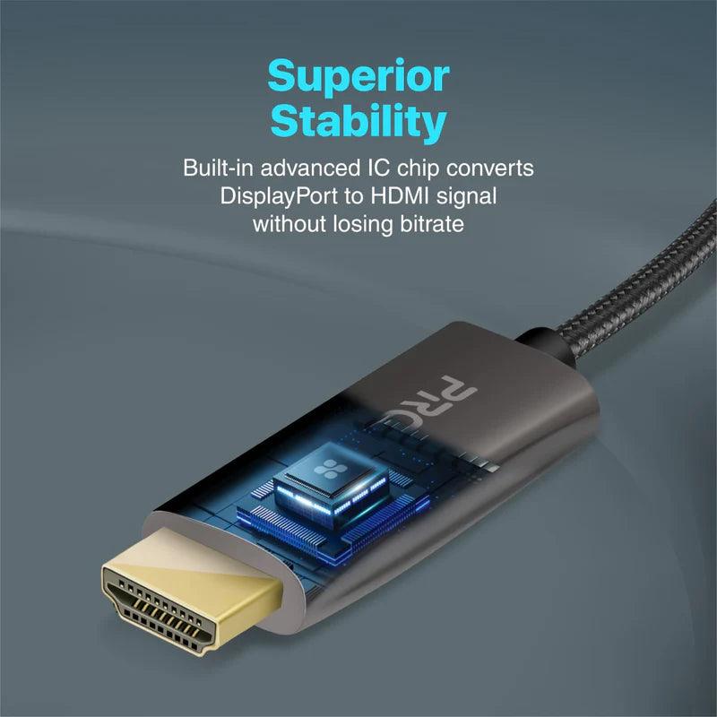 PROMATE 4K@60Hz High-Definition DisplayPort to HDMI Cable