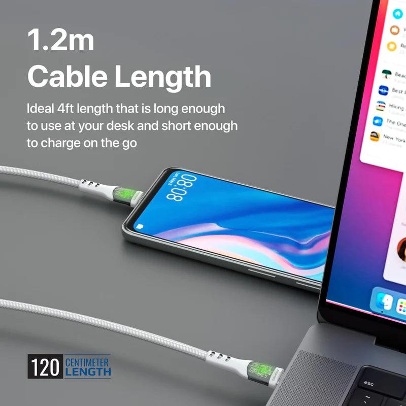 PROMATE TransLine-CC 60W Power Delivery Ultra-Fast USB-C Cable with Transparent Shells