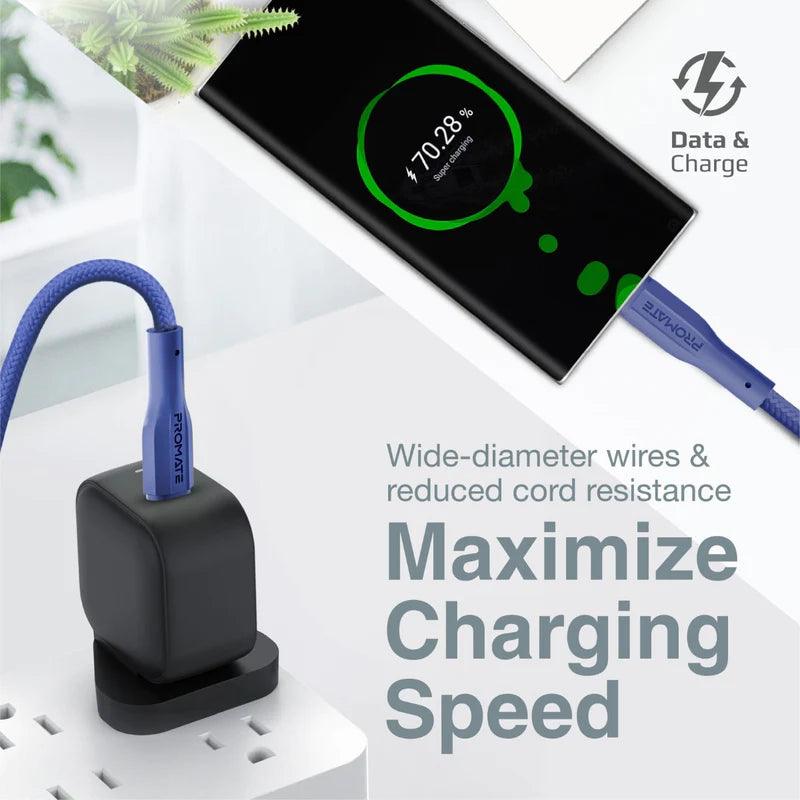 PROMATE XCord-CC High Tensile Strength Data & Charge USB-C Cable