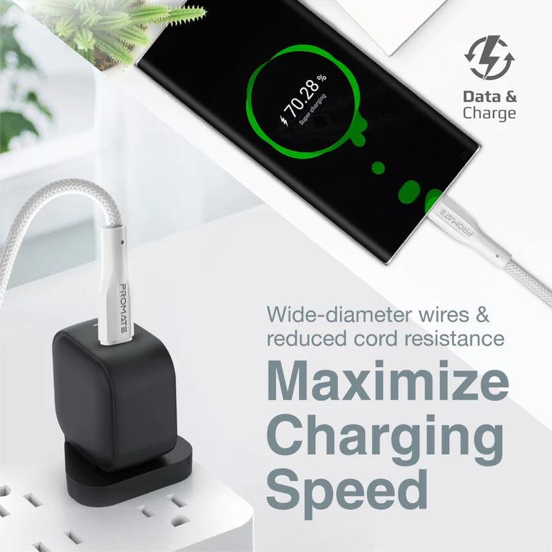 PROMATE XCord-CC High Tensile Strength Data & Charge USB-C Cable