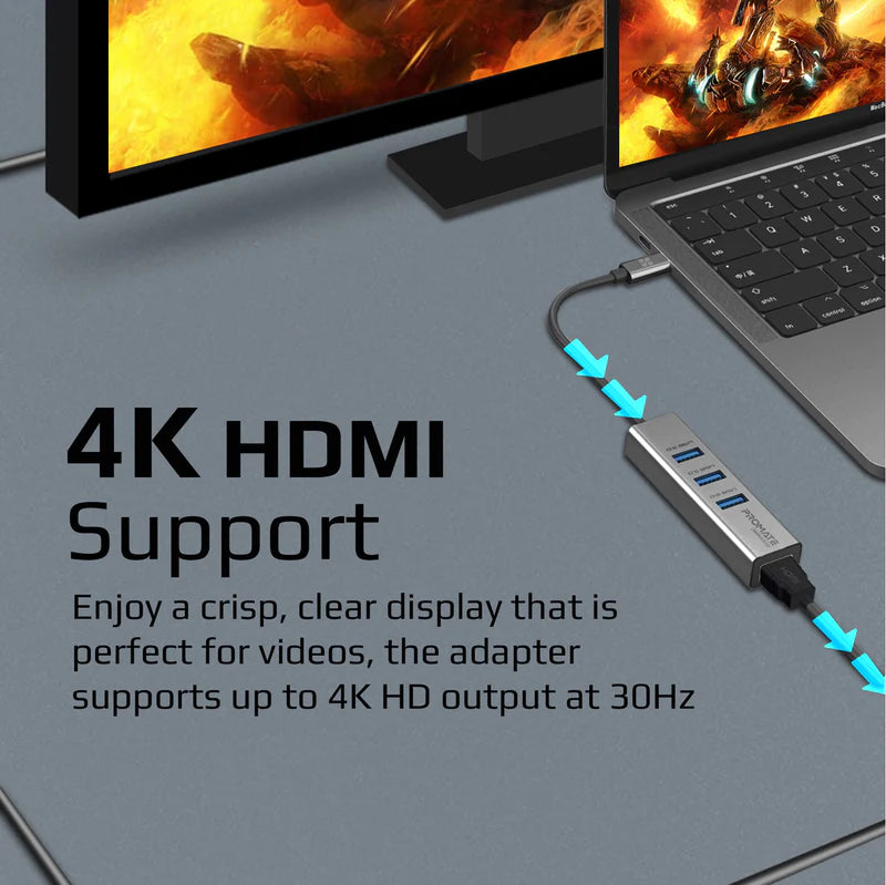 PROMATE MediaHub-C3 4K Vivid Clarity USB-C to HDMI Adapter