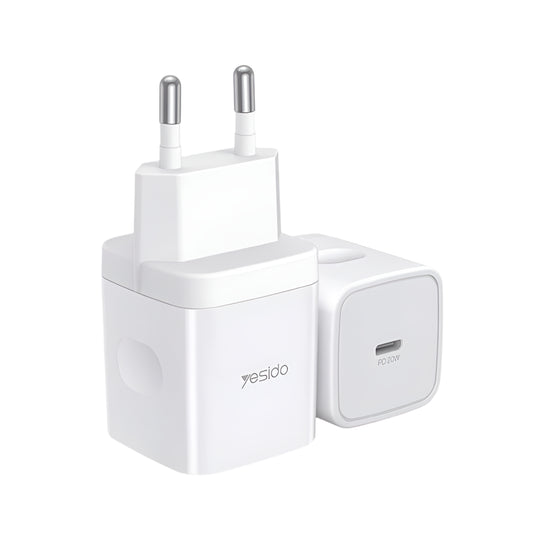 شاحن سريع YC30 PD 20W Type-C - قابس الاتحاد الأوروبي/المملكة المتحدة للهواتف المحمولة
