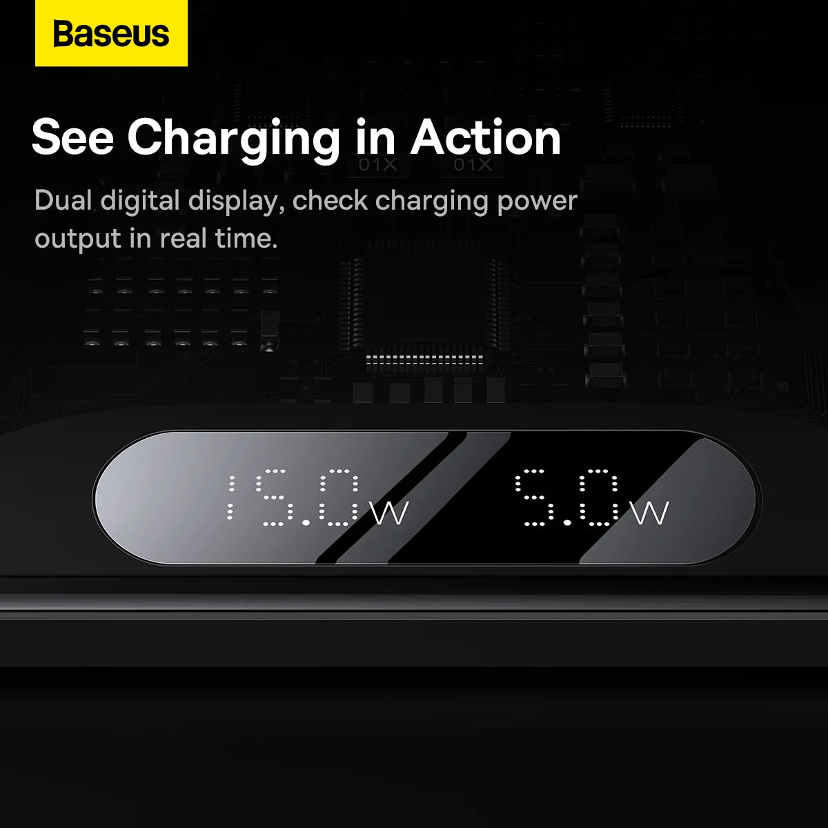 Baseus 2 in 1 Wireless Charger - 20W with LED Display Baseus 2 in 1 Wireless Charger - 20W with LED Display