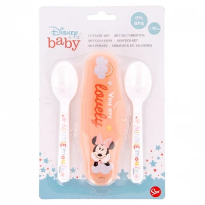 STOR Toddler 2 PCS PP Spoons Travel Set - Cool Like Mickey STOR Toddler 2 PCS PP Spoons Travel Set - Cool Like Mickey