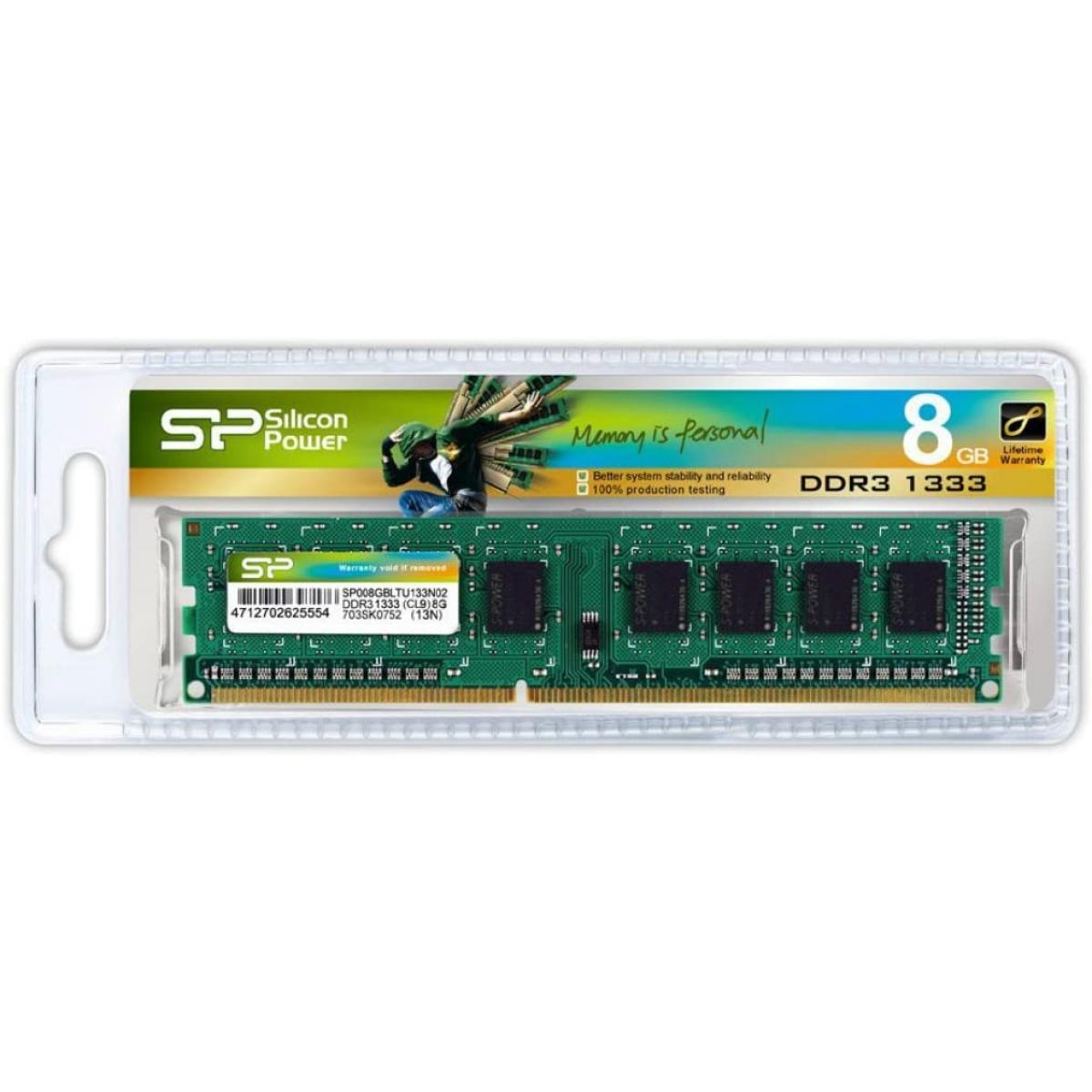 Silicon Power Ram 8GB PC High  Voltage 1333 MHZ-SP-DDR3-8GB-1333/PC