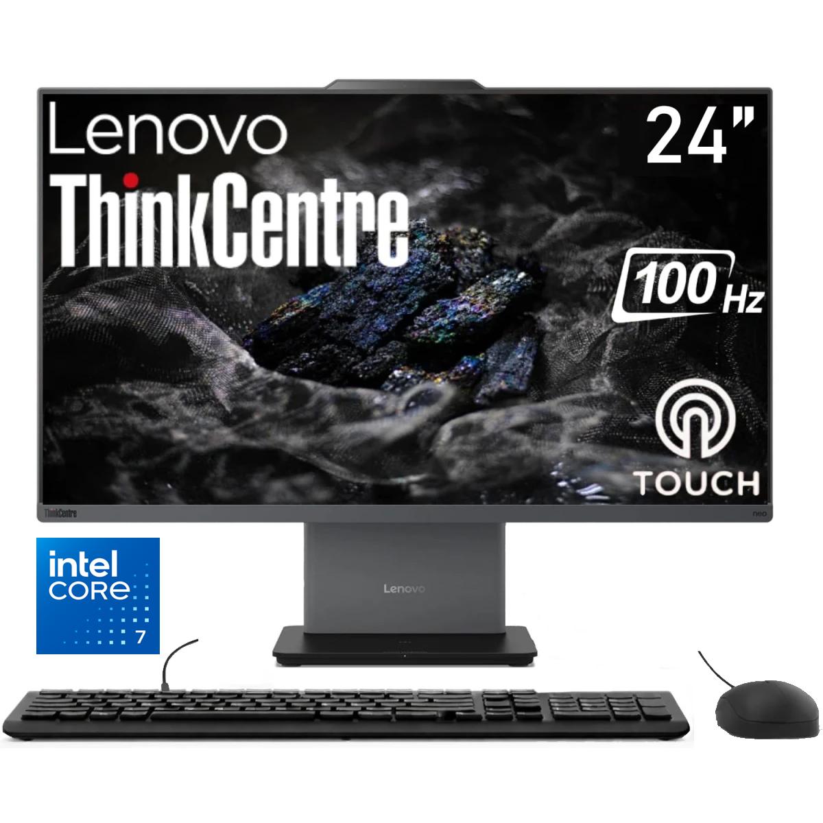 Lenovo ThinkCentre 50a Gen 6 24" All-In-One PC Intel Ultra 5-226v-8Core /Slim , Smart & Space -Saving Designed & Touch Screen – Luna Grey image 1