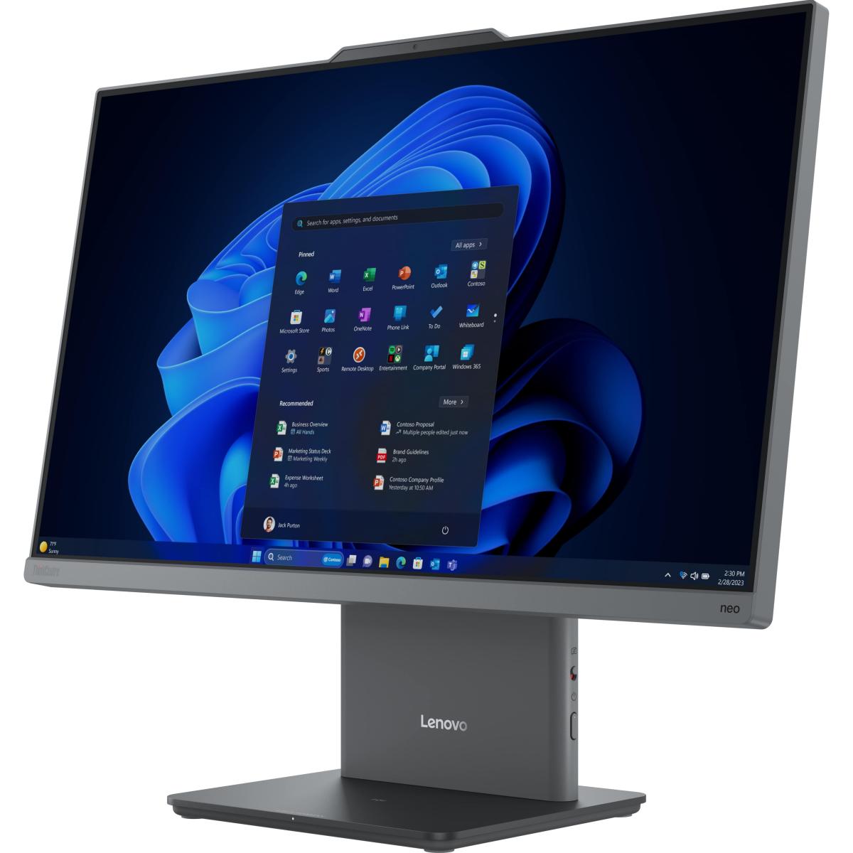 Lenovo ThinkCentre 50a Gen 6 24" All-In-One PC Intel Ultra 7-256v-8Core /Slim , Smart & Space -Saving Designed & Touch Screen – Luna Grey image 2