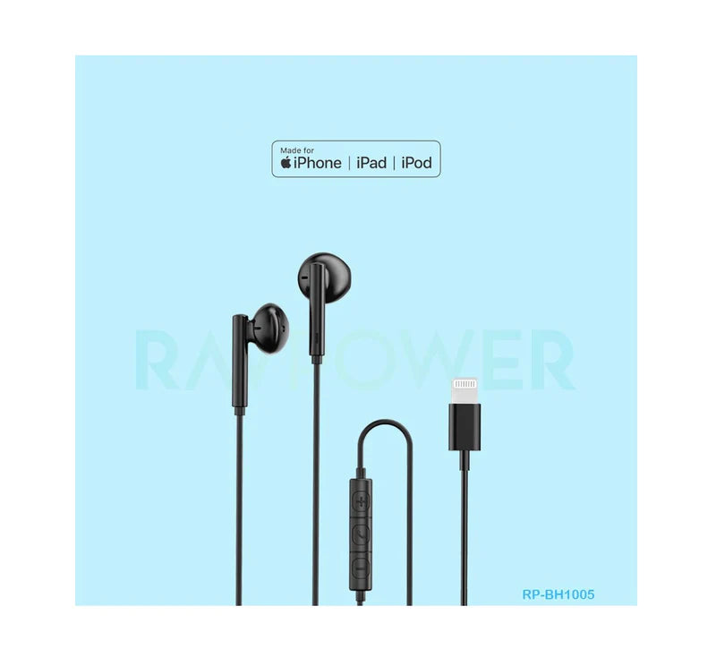 RavPower Wired In Ear Headphones Lightning connector