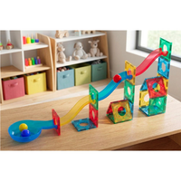 TileTek Magnetic Tile Ball Run Set, 95 Pieces, Ages 3+