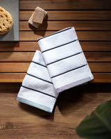 Madame Coco Fayanna Hand Towel – 2-Pack 100% Cotton Elegant Patterned in White