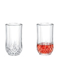 Madame Coco Audrey 4-Piece Tall Liqueur Glass Set by – Crystal-Inspired Triangle Motif Cocktail Glasses