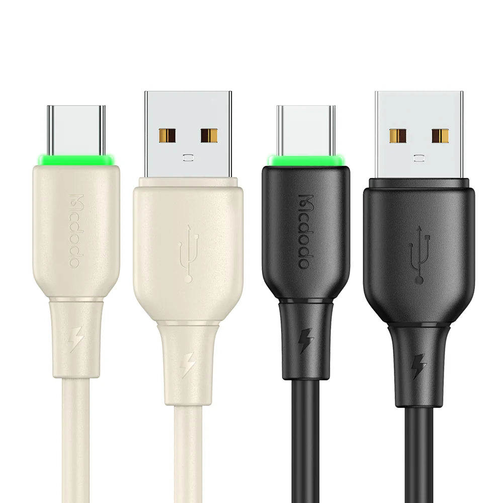 Mcdodo Silicone 6A USB C Data Cable with LED 1.2m Fast Charging Mcdodo Silicone 6A USB C Data Cable with LED 1.2m Fast Charging