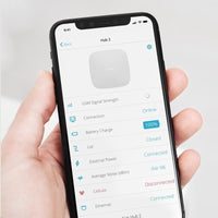 من اجاكس HUB2 لوحة تحكم لنظام الأمان مع دعم التحقق من الصورة باللون الأبيض