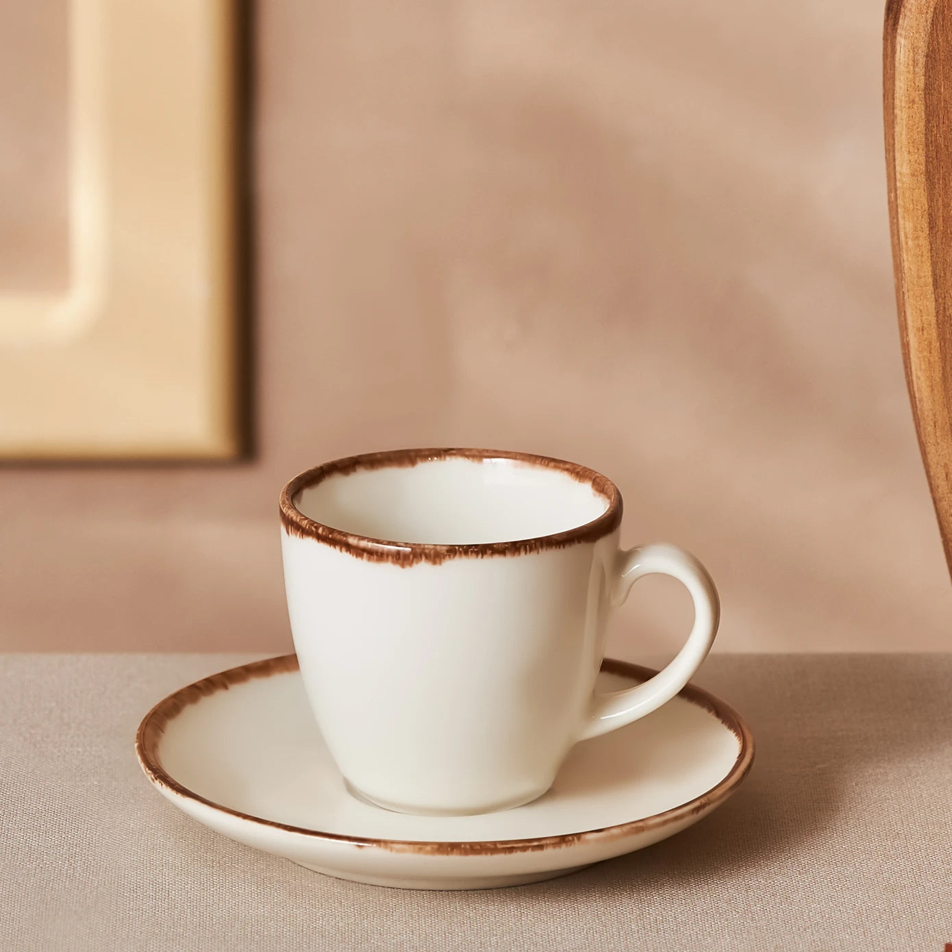 Karaca Levi Cream Coffee Cup – Elegant Design Karaca Levi Cream Coffee Cup – Elegant Design