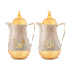 Royalford RF9412 Double-Wall Marble Coffee & Tea Set – 1L × 2