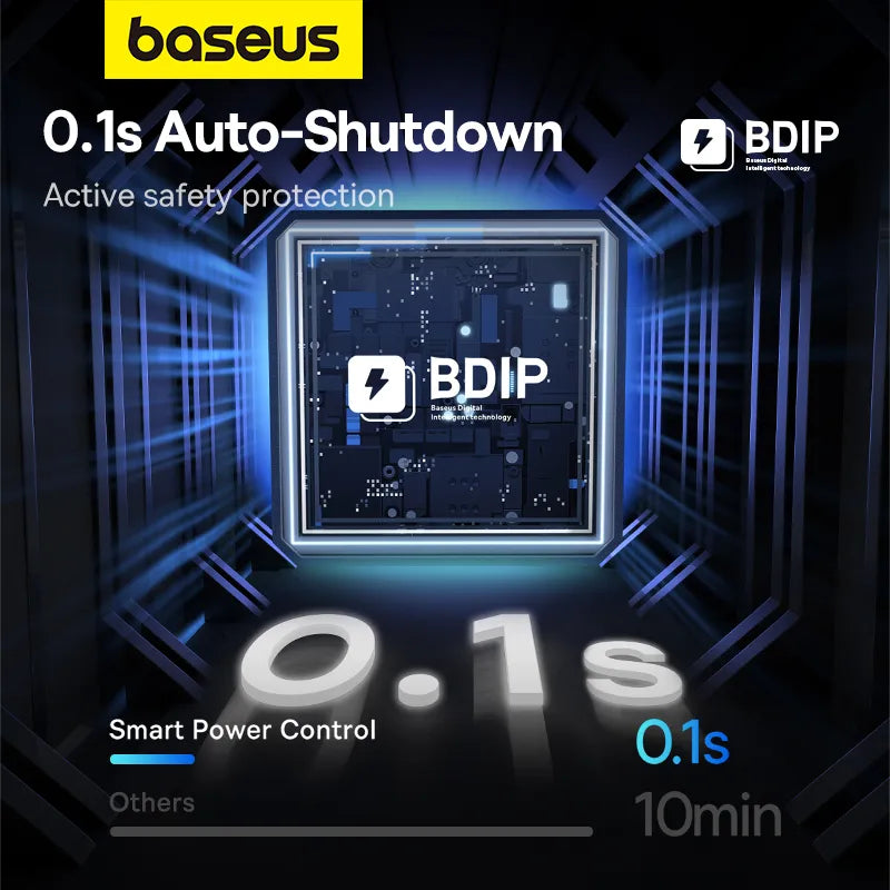 وصلة طاقة Baseus PowerCombo Tower - شاحن متعدد المنافذ بقوة 100 وات