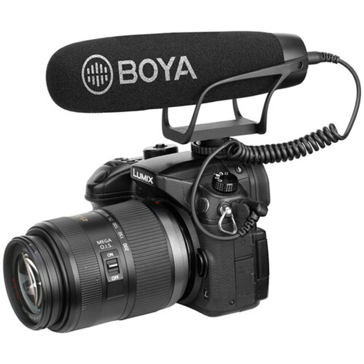 BOYA Wired On-Camera Super-Cardioid Shotgun Microphone for PC Laptops and Smartphone
