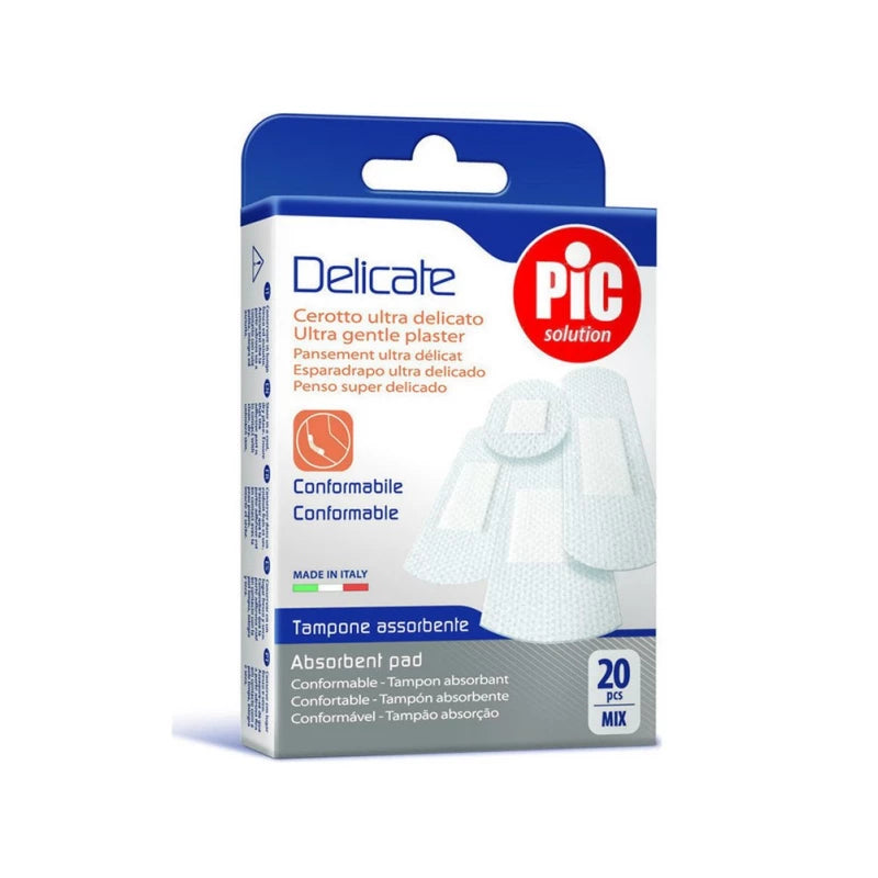 Pic Delicate Mix – Medical Plasters Various Sizes 20pcs