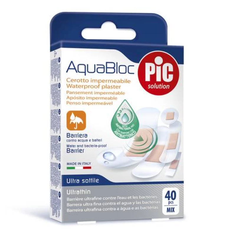 Pic AquaBloc Mix – Waterproof Plasters 40 Pieces