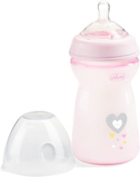 Chicco Natural Feeling Bottle 330ml Fast Flow 6M+ - Pink