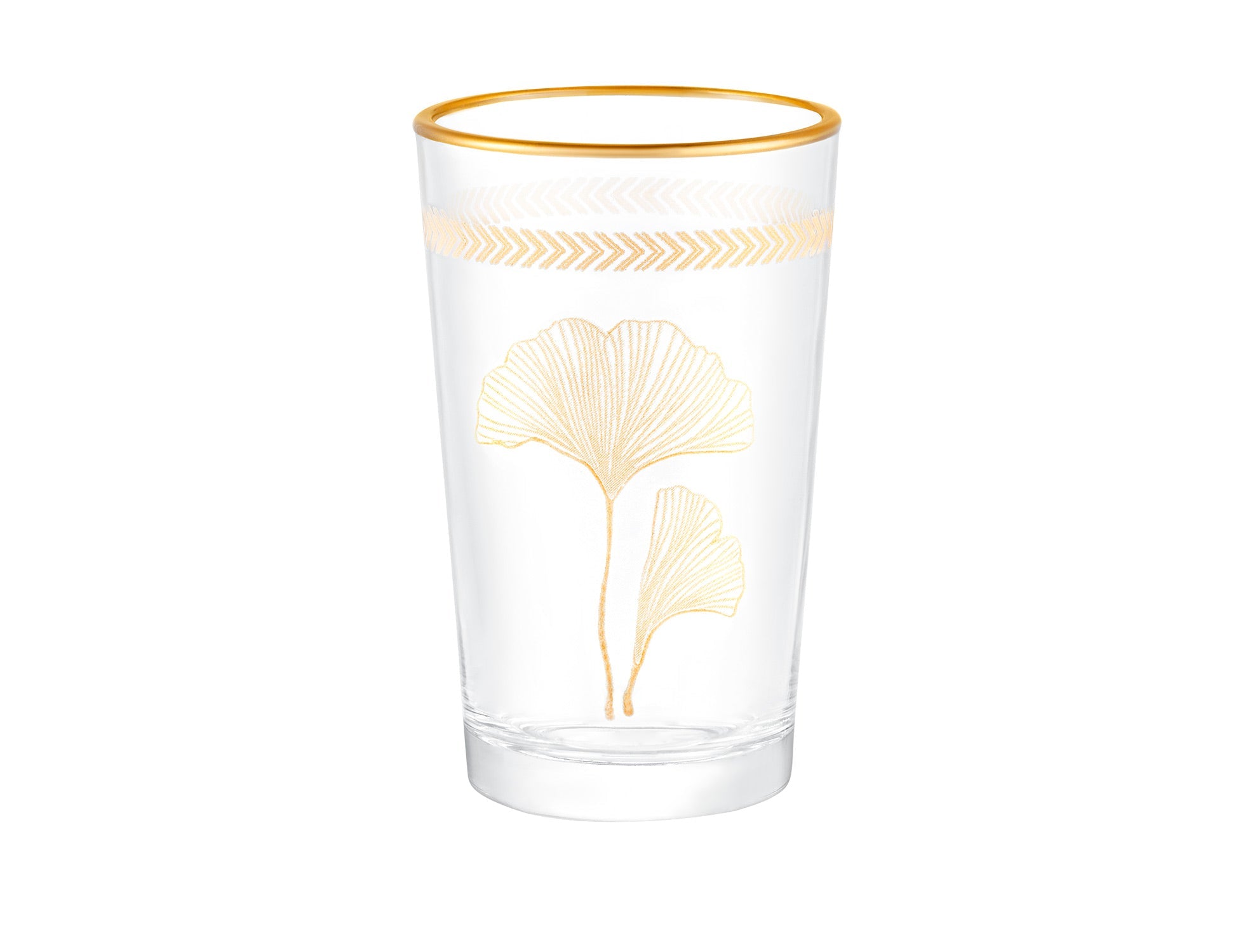 Chapelle - Lovely Ginkgo Leaves 4-piece Coffee Side Glasses Set - 100ml - Madame Coco JO