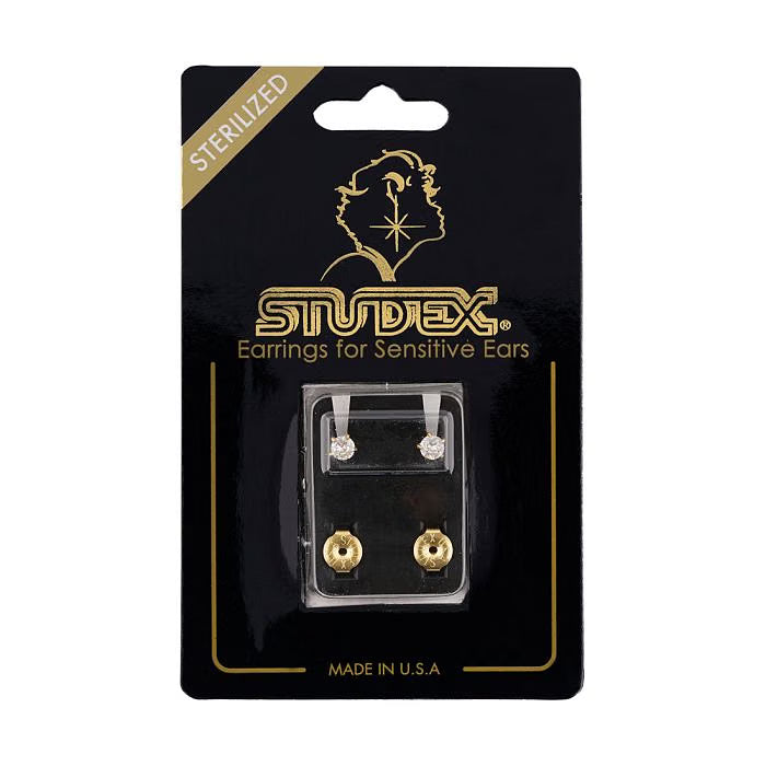 أقراط STUDEX Deluxe PR-R100Y-STX – مطلية ذهب