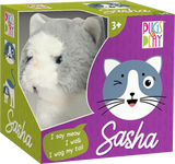 استمتع بدمية Pugs At Play Sasha Walking Cat ST-PAP08، قطة تفاعلية تمشي وتصدر أصوات ممتعة، مثالية للأطفال ولجمع الدمى التفاعلية.