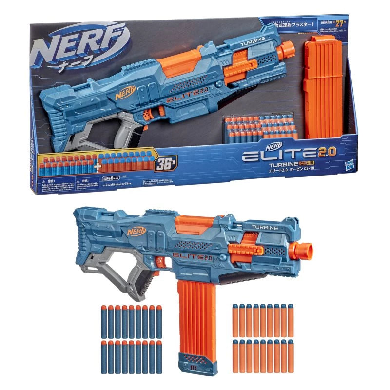 Hasbro Nerf Elite 2.0 Turbine Cs-18 Motorized Blaster Hasbro Nerf Elite 2.0 Turbine Cs-18 Motorized Blaster