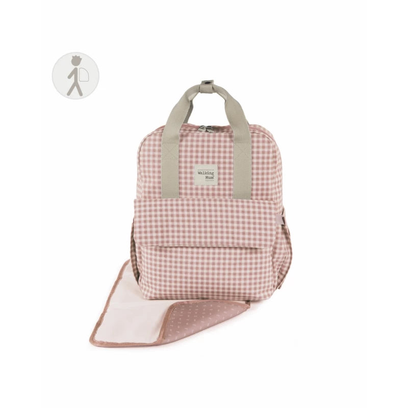 Walking Mom Diaper Backpack – Pink, Practical & Organized Walking Mom Diaper Backpack – Pink, Practical & Organized
