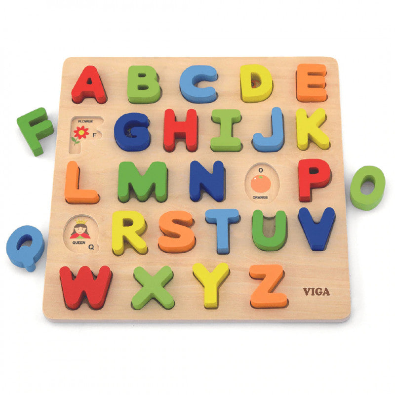 VIGA Block Puzzle - Uppercase Alphabet for Kids VIGA Block Puzzle - Uppercase Alphabet for Kids