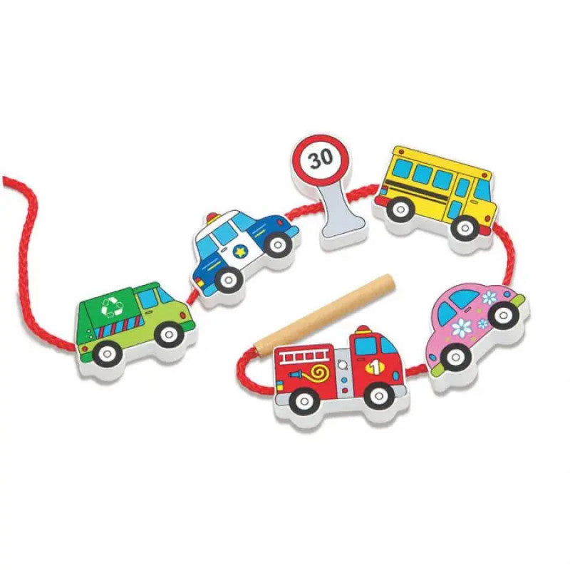 VIGA Lacing Blocks - Transportation Design for Kids