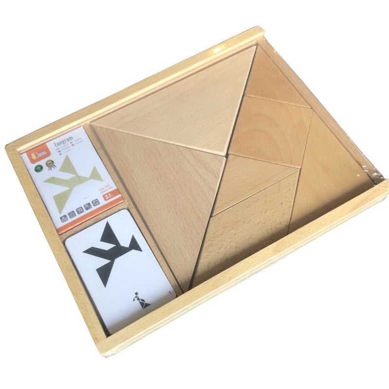 VIGA Wooden Tangram Puzzle Set - Educational Toy for Kids VIGA Wooden Tangram Puzzle Set - Educational Toy for Kids