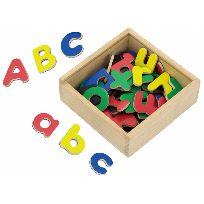 VIGA Toys Magnetic Letters - 52 Pieces for Kids Learning