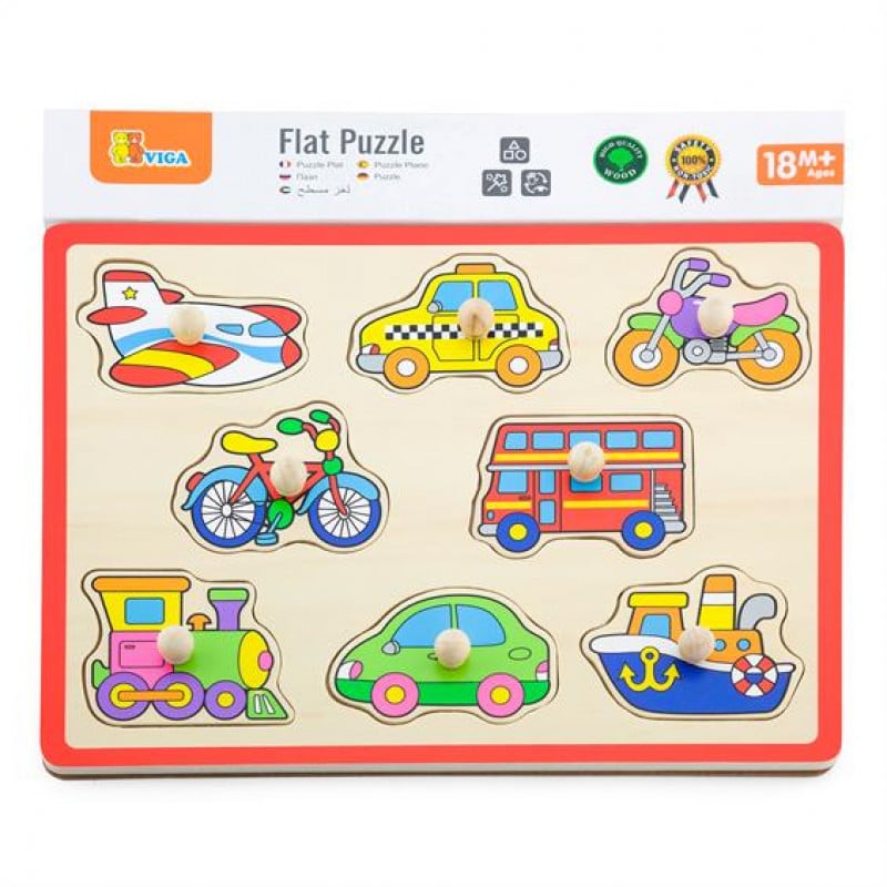 VIGA Flat Puzzle Transports for Kids VIGA Flat Puzzle Transports for Kids
