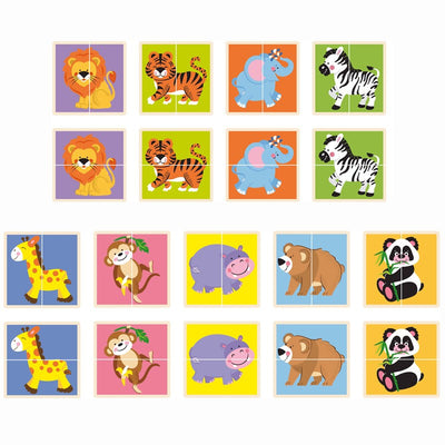VIGA Matching Puzzle Wild Animals Design for Kids