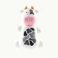 Flipper Fun Animal Toothbrush Holder with Suction Cup for Kids, Cow
