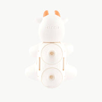 Flipper Fun Animal Toothbrush Holder with Suction Cup for Kids, Cow