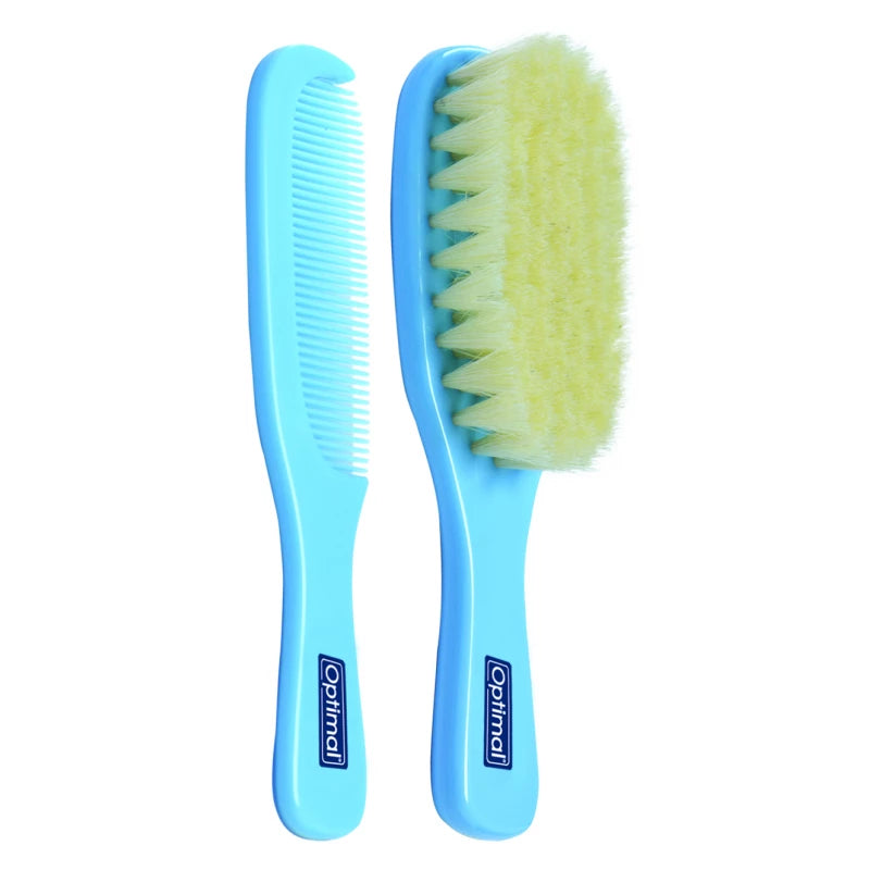 Optimal Baby Brush & Comb Set – Soft Blue, Safe & Gentle Optimal Baby Brush & Comb Set – Soft Blue, Safe & Gentle