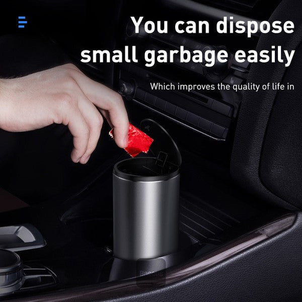 Baseus Gentleman Style Car Trash Can 500ml Aluminum Alloy Baseus Gentleman Style Car Trash Can 500ml Aluminum Alloy