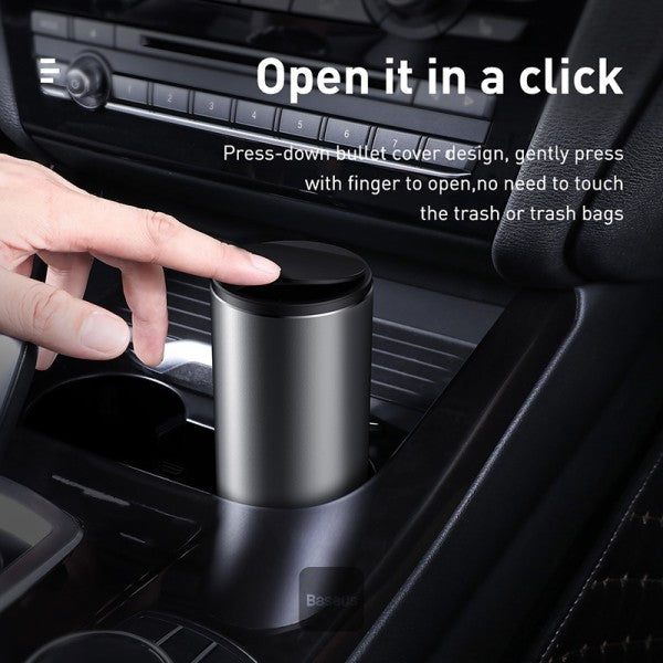 Baseus Gentleman Style Car Trash Can 500ml Aluminum Alloy Baseus Gentleman Style Car Trash Can 500ml Aluminum Alloy