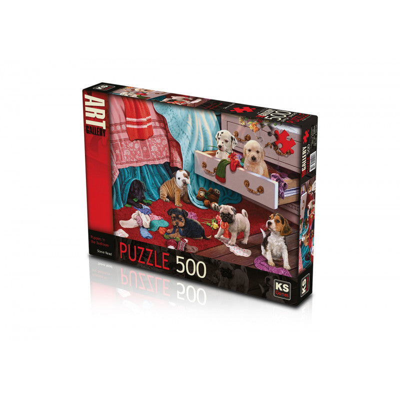 Ks Games Puzzle Puppies In The Bedroom Design 500 Pieces