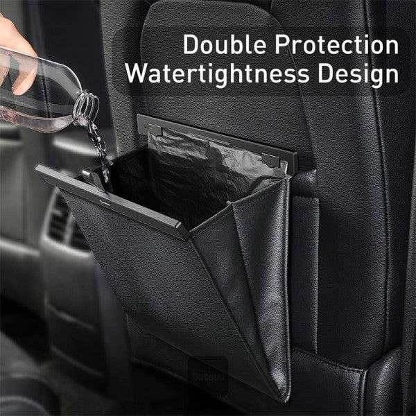 Baseus Leather Car Garbage Bin Bag Waterproof Leakproof Baseus Leather Car Garbage Bin Bag Waterproof Leakproof