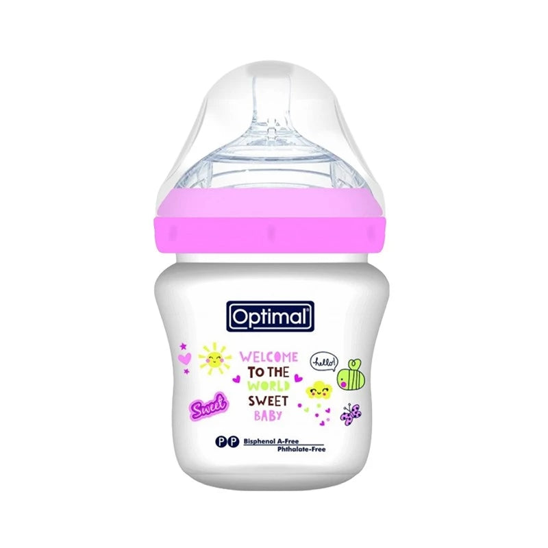 Optimal Plastic Baby Bottle – Multi-Color, 1 Piece Optimal Plastic Baby Bottle – Multi-Color, 1 Piece
