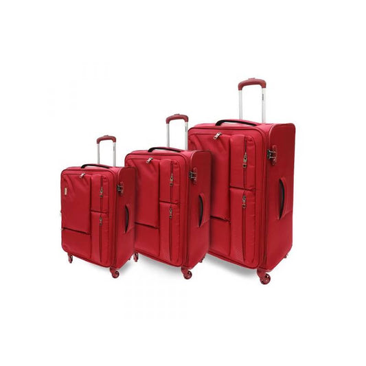 ARMN 3-Piece Travel Luggage Set – Bold Red & Durable