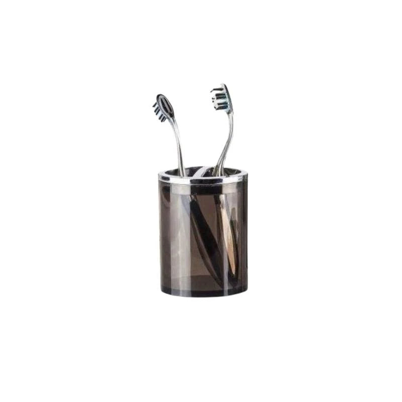 Primanova Lenox Toothbrush Holder – Clear Black, Stylish Primanova Lenox Toothbrush Holder – Clear Black, Stylish