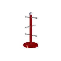 Berlinger Haus Mug Tree – Dark Red Metallic Stand (6 Mugs)