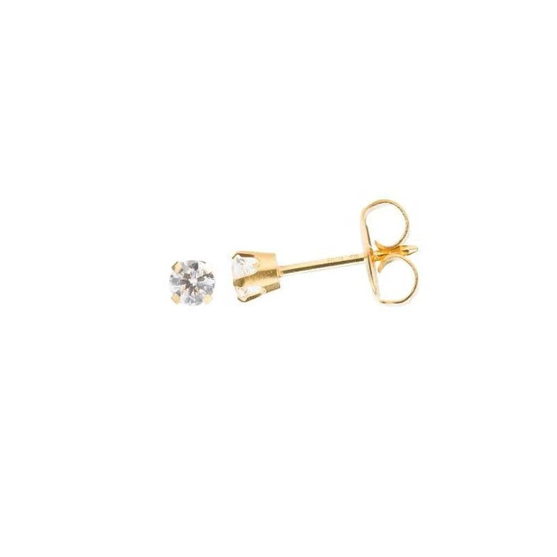 Studex Ruby 24K Gold Plated Princess Cut 4mm Ear Studs Studex Ruby 24K Gold Plated Princess Cut 4mm Ear Studs