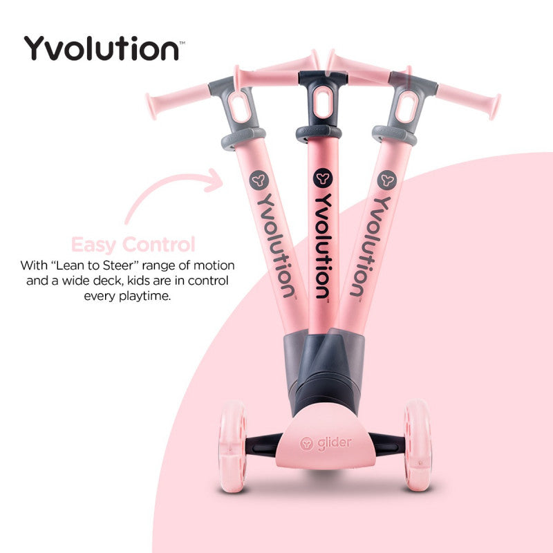 Yvolution Y Glider Nua - Light-Up Scooter for Kids