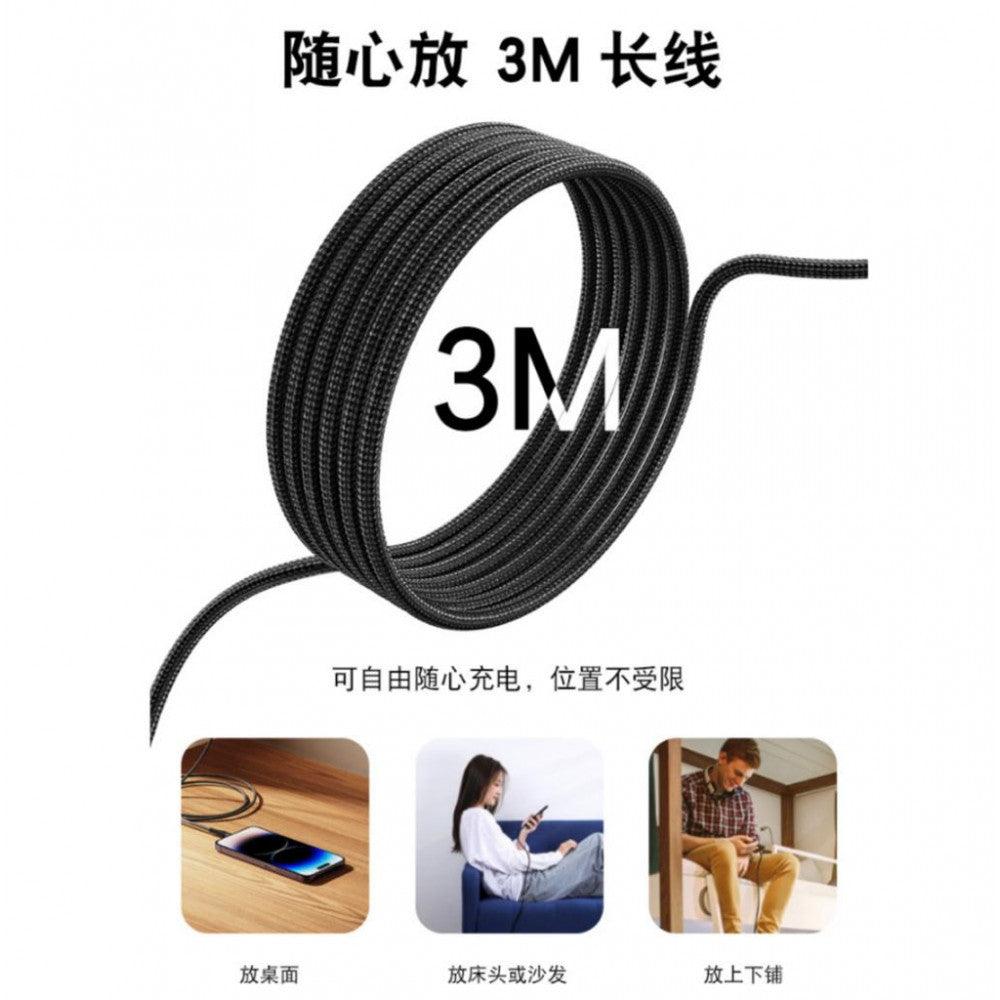 YESIDO 3M 27W PD Data Cable Fast Charging - Black YESIDO 3M 27W PD Data Cable Fast Charging - Black