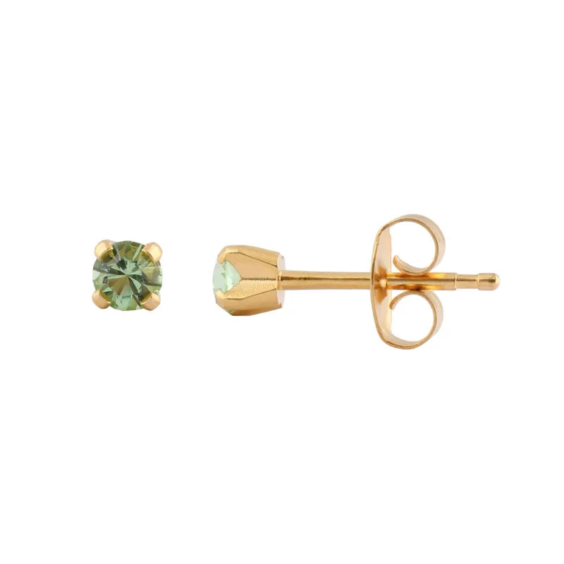 Studex Tiffany August Peridot Earrings – Natural & Elegant